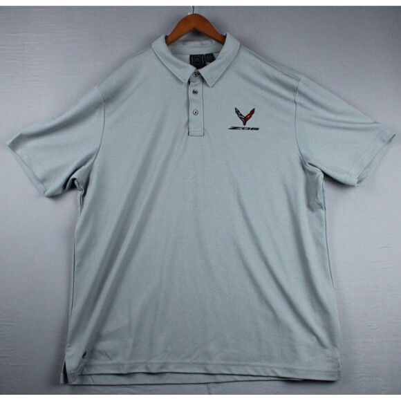 Chevy Corvette Z06 Polo Mens 2XLarge XXL Grey Short Sleeve Golf Shirt Stormtech - Picture 1 of 13